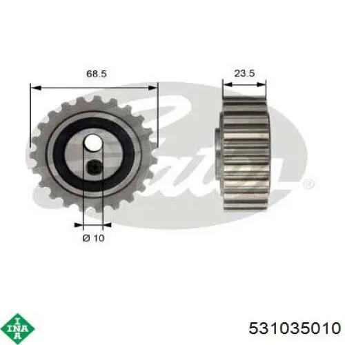 051361 Peugeot/Citroen rodillo, cadena de distribución