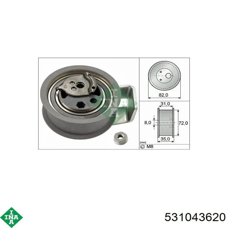 Comprar 531043620 INA Tensor correa distribución