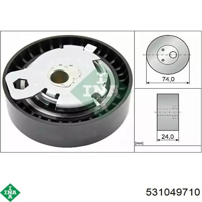 Tensor de la correa de distribución INA 531049710 precio, desde 22,72 EUR
