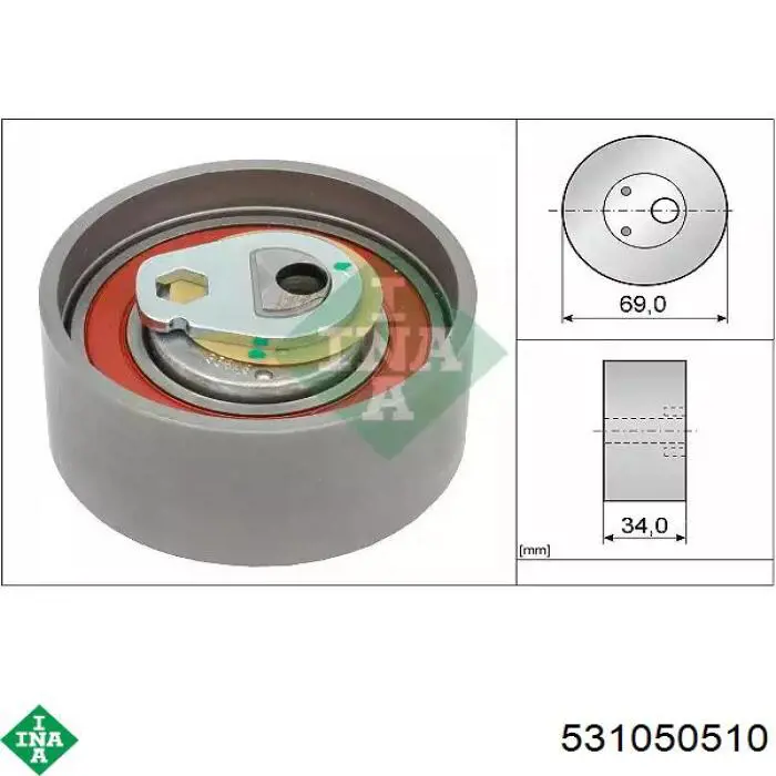 Tensor de la correa de distribución INA 531050510 precio, desde 43,56 EUR