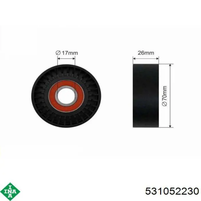 531052230 INA tensor de correa, correa poli v