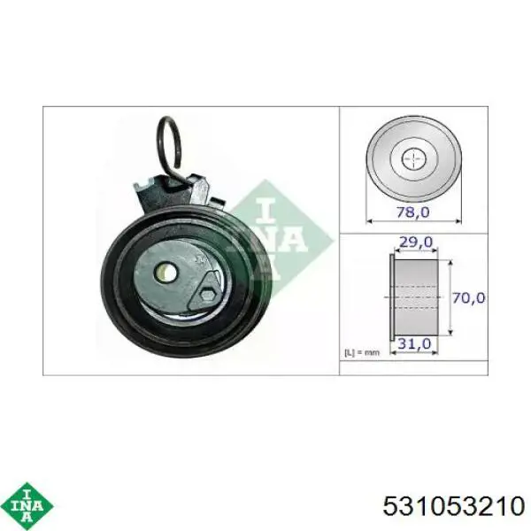 Tensor correa distribución 531053210 INA