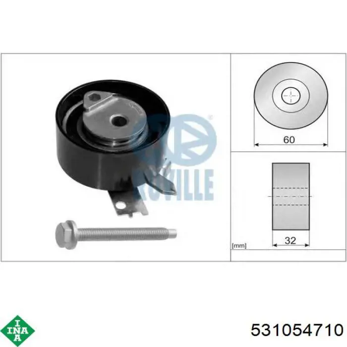Rodillo, cadena de distribución Renault Megane 2 LM0, LM1