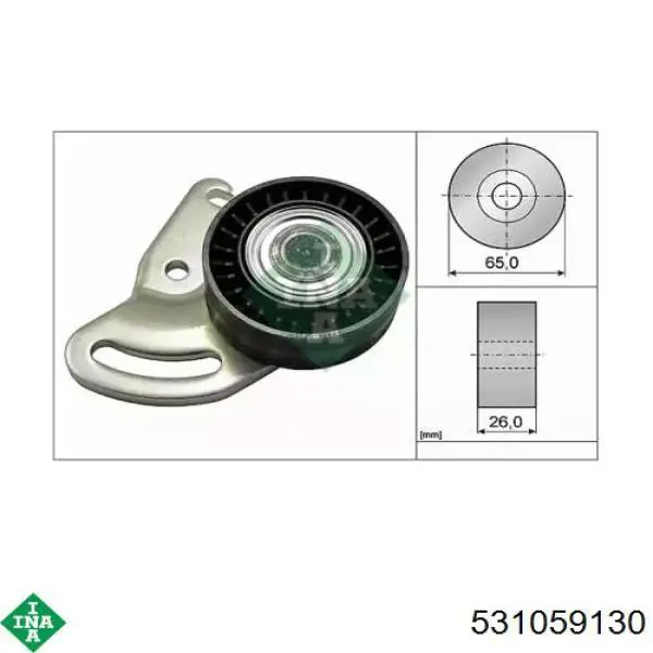 Rodillo tensor correa poli V INA 531059130 precio, desde 37,80 EUR