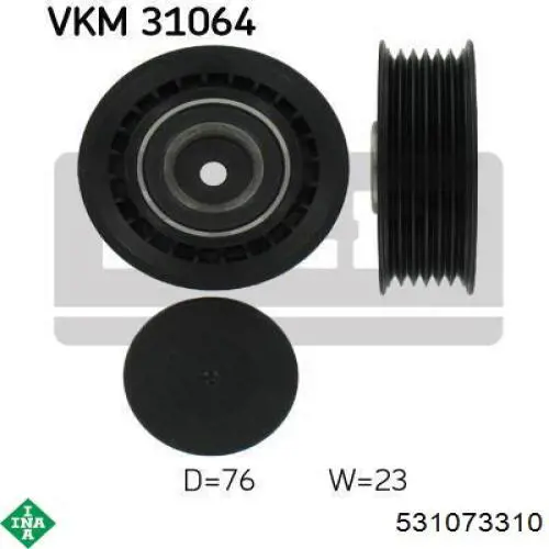 Rodillo tensor correa poli V INA 531073310 precio, desde 21,26 EUR