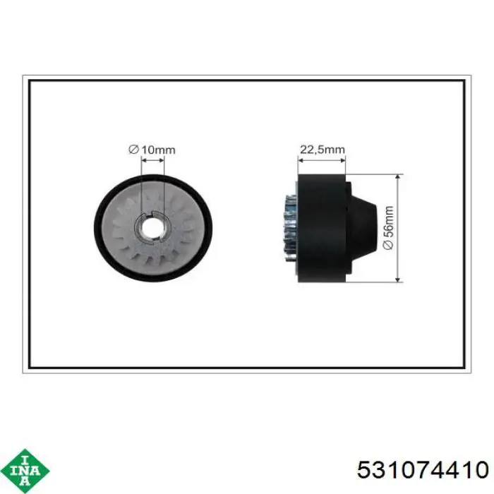 Comprar 531074410 INA Polea tensora, correa poli V