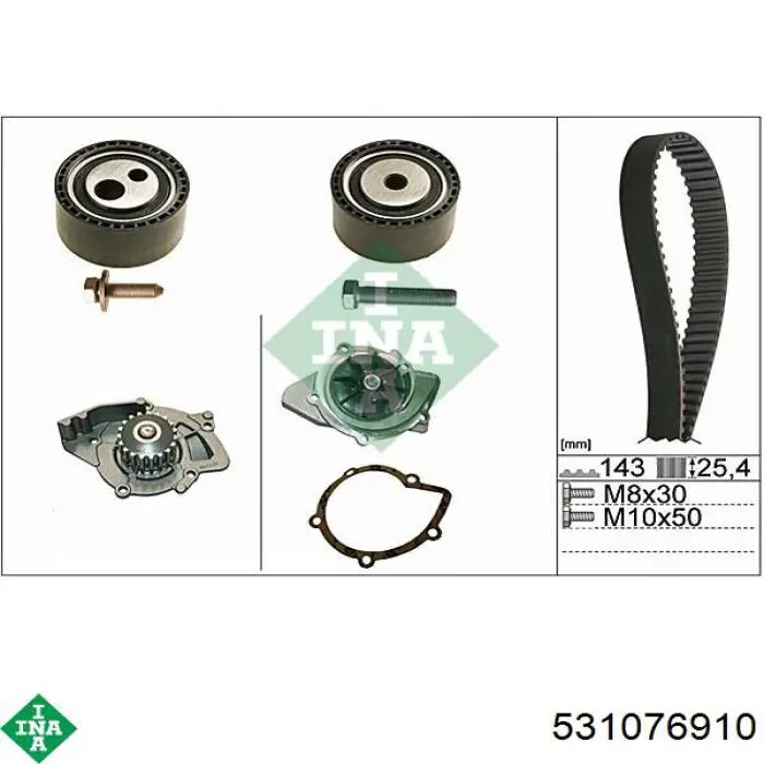 Comprar 531076910 INA Polea tensora, correa poli V