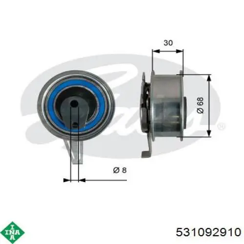 531092910 INA tensor de la correa de distribución