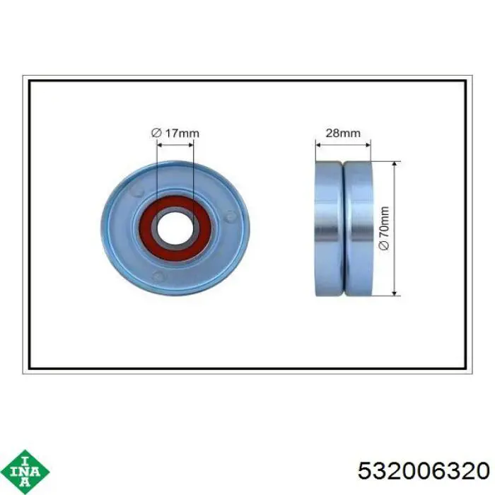 532006320 INA polea inversión / guía, correa poli v
