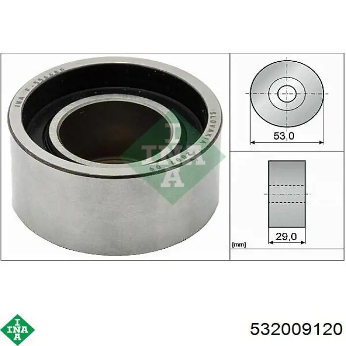 532009120 INA rodillo intermedio de correa dentada