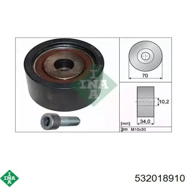 Comprar 532018910 INA Polea correa distribución