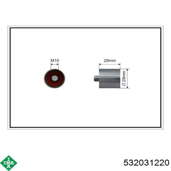 532031220 INA rodillo intermedio de correa dentada