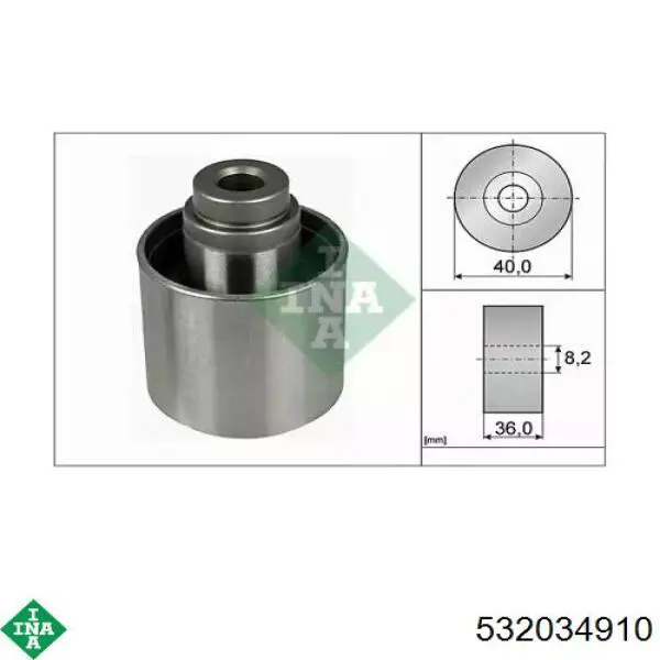 Rodillo intermedio de correa dentada Volkswagen Passat 362