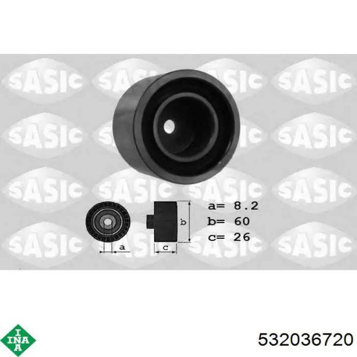 Comprar 532036720 INA Polea tensora, correa poli V