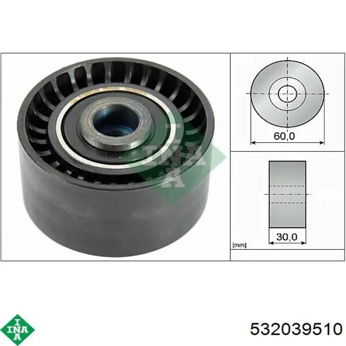 532 0395 10 INA rodillo intermedio de correa dentada
