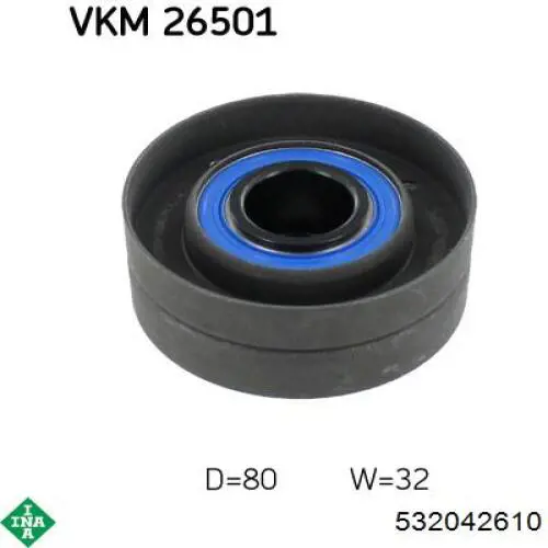 Rodillo intermedio de correa dentada SKF VKM26500