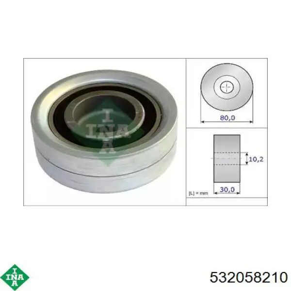 Comprar 532058210 INA Polea correa distribución