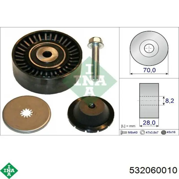Comprar GA37308 SNR Polea inversión/guía, correa poli V