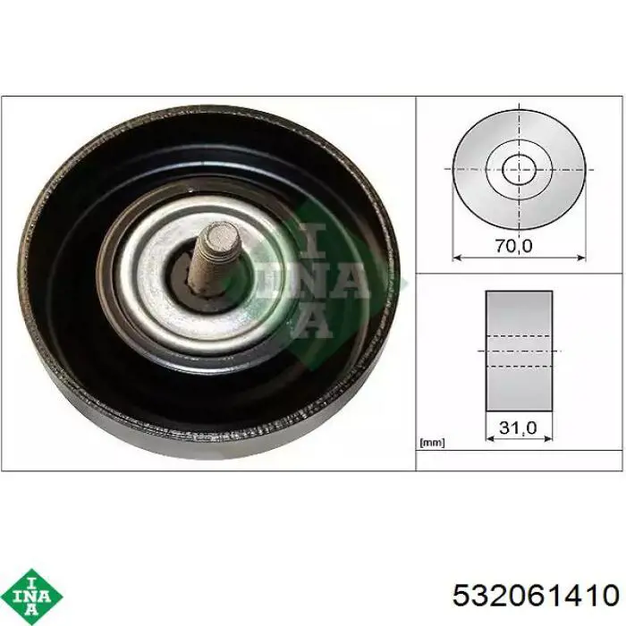 Rodillo tensor correa poli V INA 532061410 precio, desde 48,85 EUR