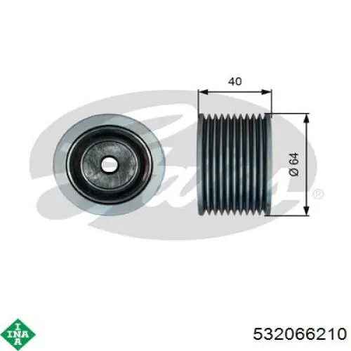 532 0662 10 INA polea inversión / guía, correa poli v