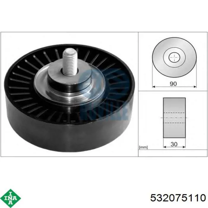 1128757867 BMW Polea guía correa poli V