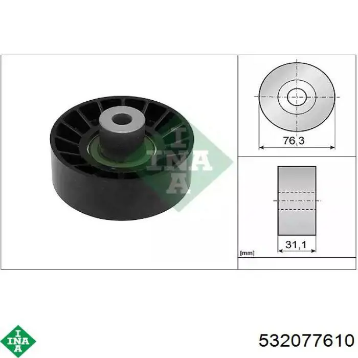 Rodillo tensor correa poli V INA 532077610 precio, desde 19,55 EUR
