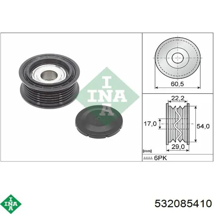 Polea inversión / guía, correa poli V para Audi A4 8W5, 8WD
