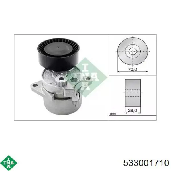 Tensor de correa, correa poli V Mercedes Sprinter 901, 902