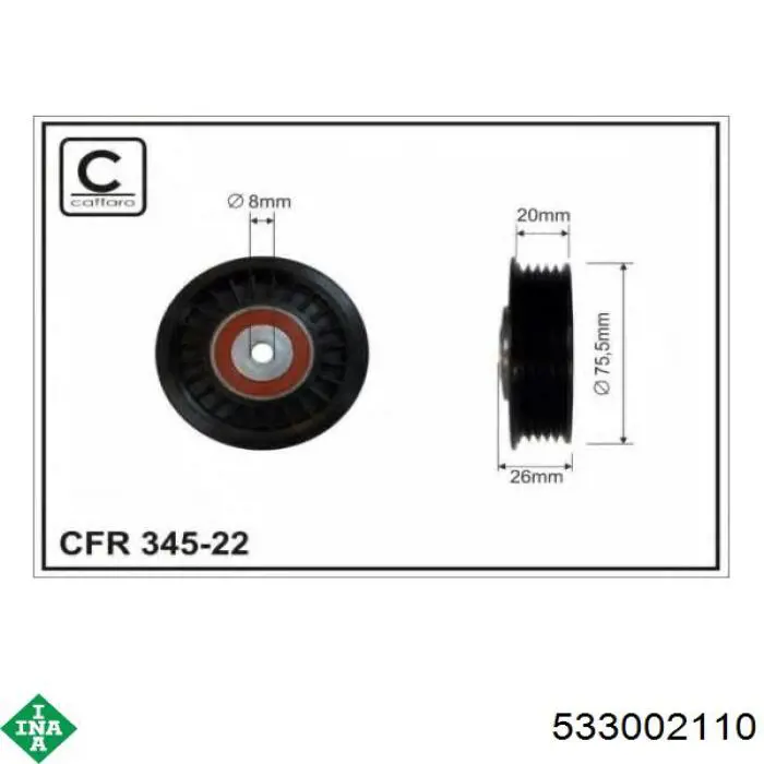 Comprar 533002110 INA Amortiguador del tensor de la correa de transmisión