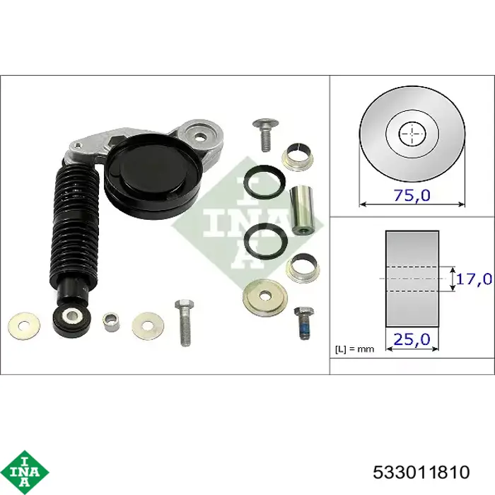 533011810 INA Tensor de correa de alternador