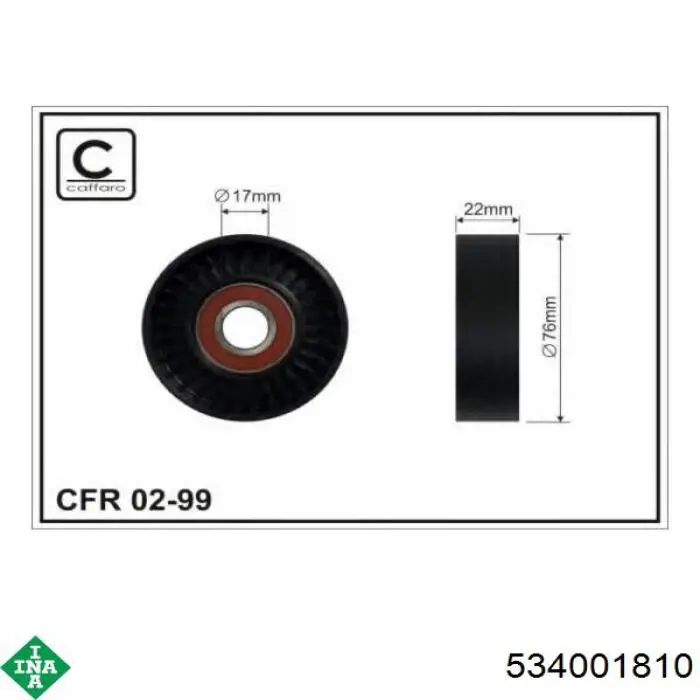 Tensor de la correa trapecial INA 534001810 precio, desde 40,84 EUR