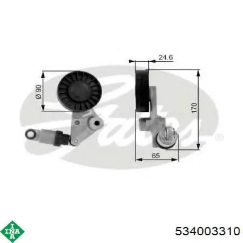 Tensor de correa poli V 534003310 INA