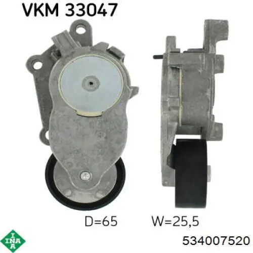Tensor de correa, correa poli V Peugeot 208 CA, CC