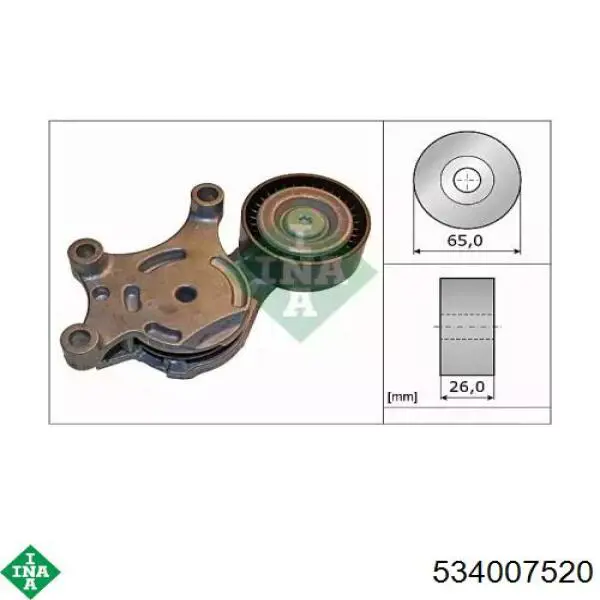 Tensor de correa, correa poli V Peugeot 208 CA, CC