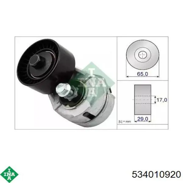 Tensor de la correa trapecial INA 534010920 precio, desde 27,09 EUR