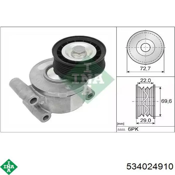 Tensor de la correa trapecial INA 534024910 precio, desde 38,05 EUR