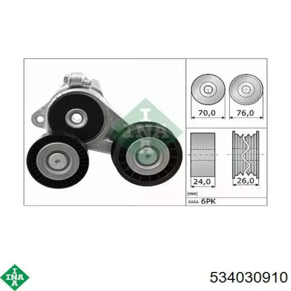 Comprar 534030910 INA Tensor de correa poli V 