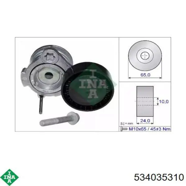 Comprar 534035310 INA Tensor de correa poli V 