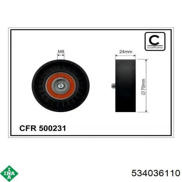 Tensor de la correa trapecial INA 534036110 precio, desde 106,20 EUR