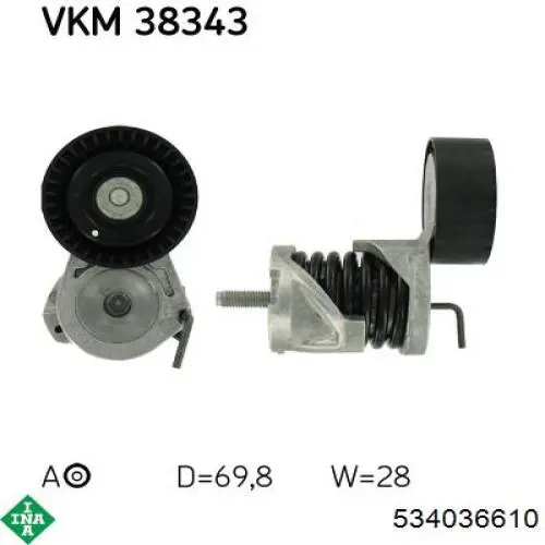 Tensor de la correa trapecial INA 534036610 precio, desde 142,00 EUR