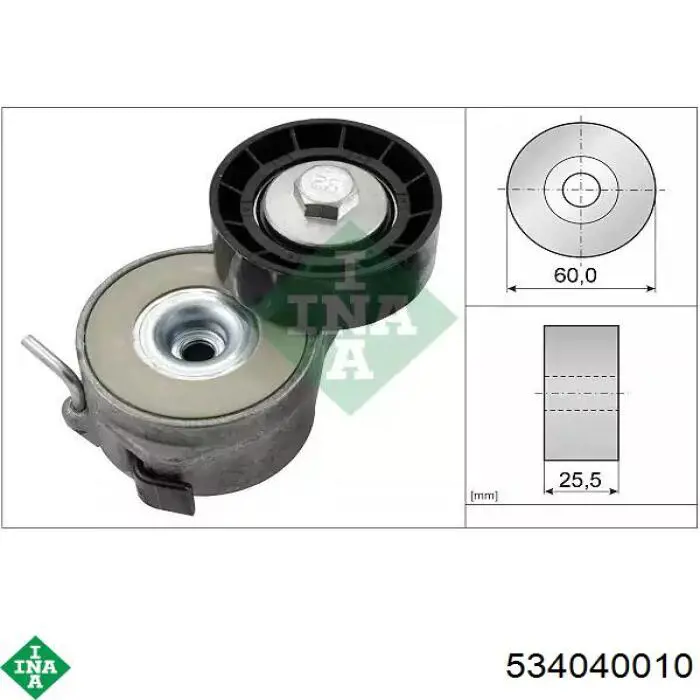Tensor de la correa trapecial INA 534040010 precio, desde 27,64 EUR
