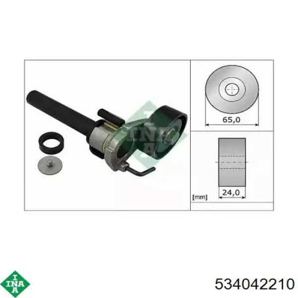 Comprar 534042210 INA Polea tensora, correa poli V