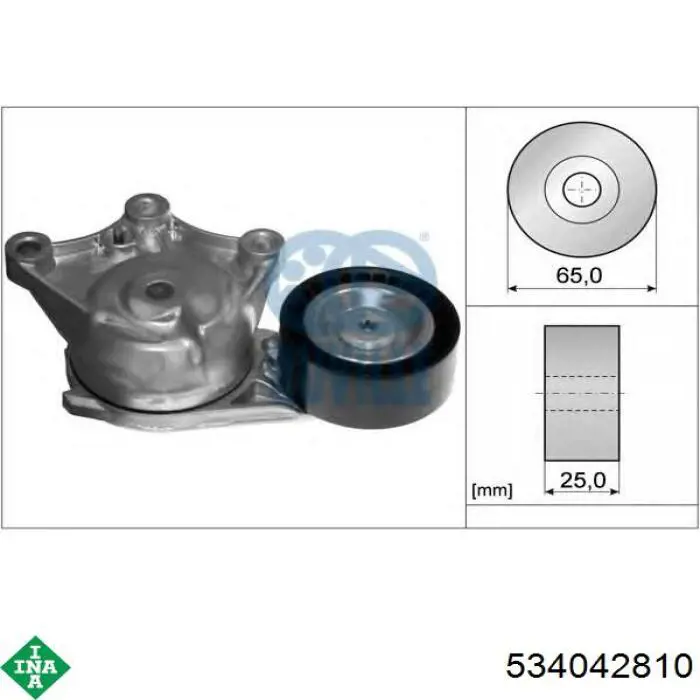 Tensor de la correa trapecial INA 534042810 precio, desde 81,97 USD