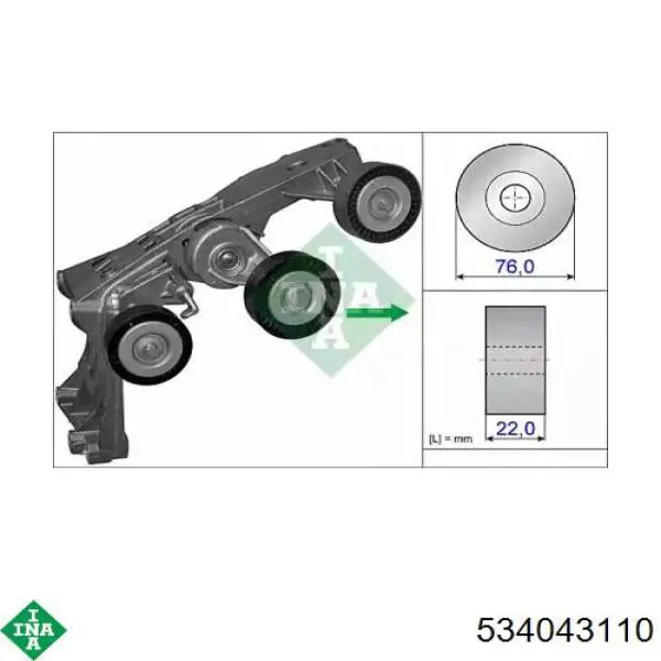 Comprar 534043110 INA Tensor de correa poli V 