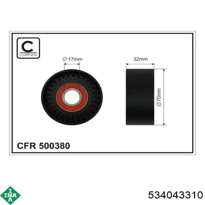 Tensor de la correa trapecial INA 534043310 precio, desde 130,57 EUR
