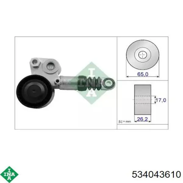 Tensor de la correa trapecial INA 534043610 precio, desde 16,46 EUR