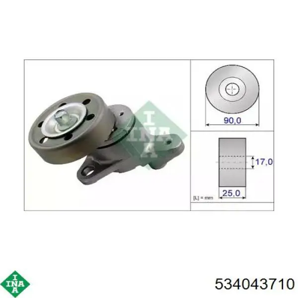 Tensor de correa poli V 534043710 INA