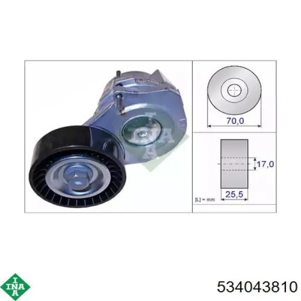 Tensor de la correa trapecial INA 534043810 precio, desde 45,39 EUR