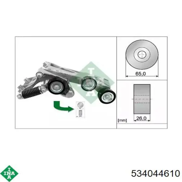 Tensor de la correa trapecial poli v Mercedes A2662001170
