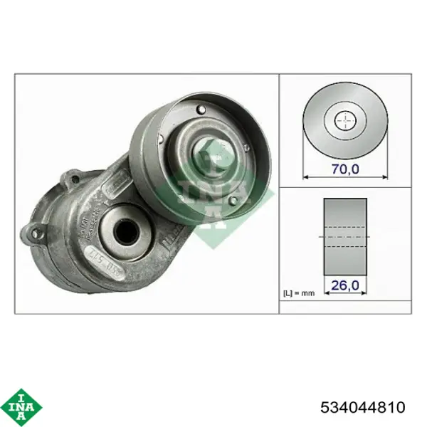 Tensor de la correa trapecial Chrysler 4861630AB precio, desde 75,50 EUR